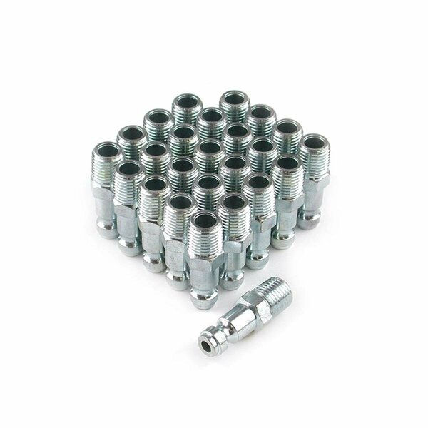 Tinkertools Nipples 0.25 x 0.25 in. Male NPT Automotive Style Air Quick Connect Plugs TI1645122